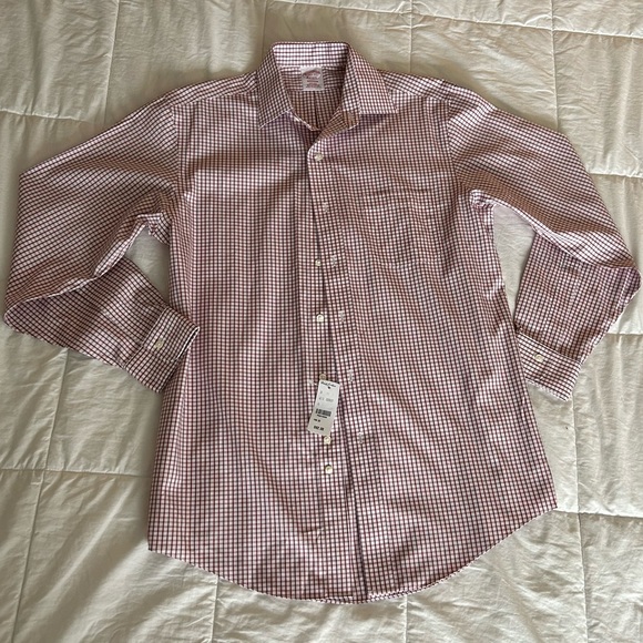 Red & Blue Plaid Brooks Brothers BRAND NEW Button Down 14.5 - 33 - Picture 2 of 11